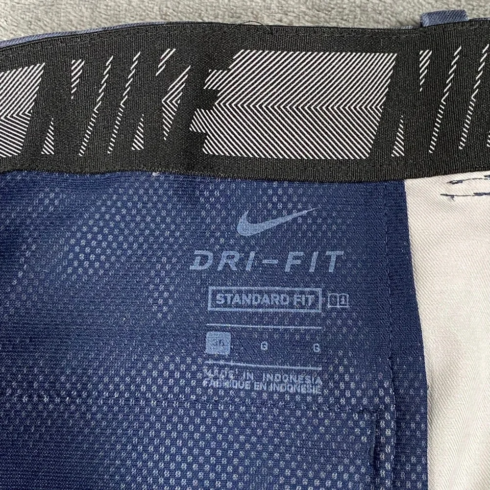 Nike Mens Golf Shorts Size 36 Blue Plaid‎ Dri-FIT Standard Fit Performance